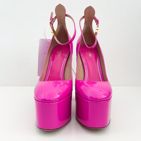 Valentino Garavani Tan-Go Platform Pumps In Patent Leather 155 MM - Picture 2 of 12